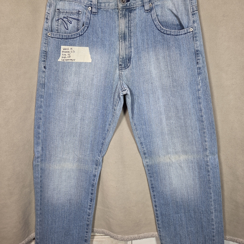 Koman‎ Y2K Men's 90's 2000's Light Wash Denim Jeans Millenial Streetwear